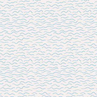 Abstract Blue and Off White Waves Pattern Wallpaper Mural