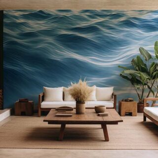 Calm Tides, Gentle Ocean Waves Wallpaper Mural
