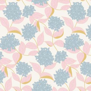 Floral Fun, Hydrangea Splash Spring Wallpaper Mural
