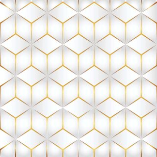 Neutral Elegance Classic Golden Cubes Pattern Wallpaper Mural
