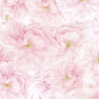 Off White and Pink Flowers Pattern Wallpaper Mural