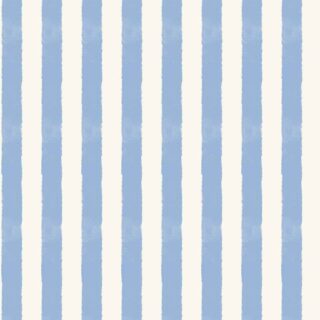 Watercolor Blue and White Stripe Pattern Wallpaper Mural