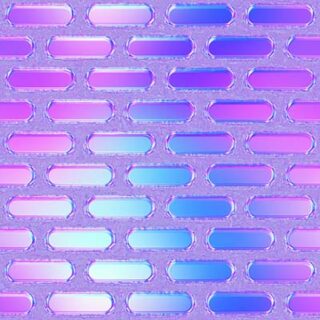 Holographic Pink and Blue Brick Mesh Wallpaper Mural