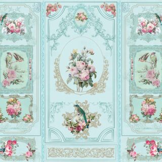 Pastello, Vintage Victorian Pastel Floral Wall Wallpaper Mural