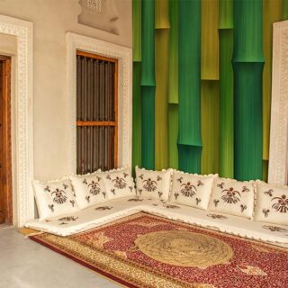 Feng Shui Fortune in Green Bamboo Wall Mural