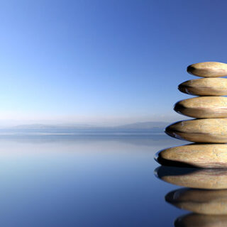 Feng Shui Zen Stones of Wisdom Wallpaper Mural