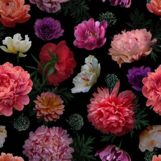 Beautiful Realistic Garden Flowers Wallpaper Mural