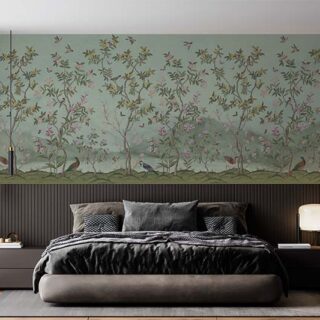 Blossoming Chinoiserie Botanical Wallpaper Mural
