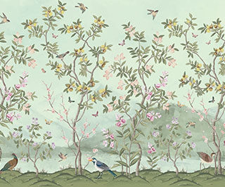 Blossoming Chinoiserie Botanical Wallpaper Mural