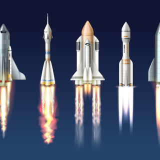 Drutgaami, Realistic Rocket Models Wallpaper Mural