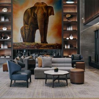 Gaj, Realistic Elephant Painting Wallpaper Mural