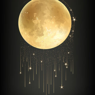 Hiranmaya, Golden Glowing Moon Wallpaper Mural