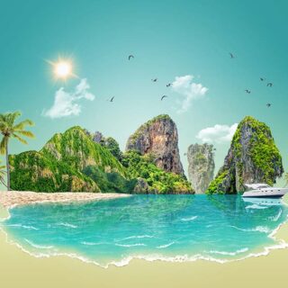 Island Paradise Wallpaper Mural