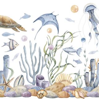 Oceanic Bliss, Underwater Marine Life Wallpaper Mural
