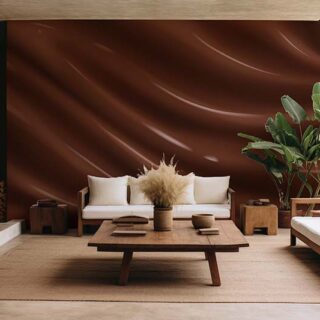 Realistic Chocolate Waves Wallpaper Mural