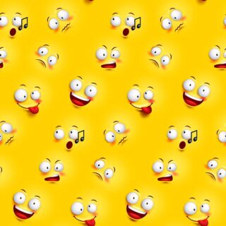 Smiley Face Funny Facial Expressions Wallpaper Mural