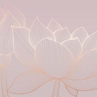 Splendor Golden Lotus Wallpaper Mural