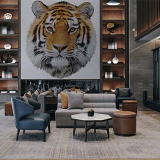 Tiger Head Art Realistic Effect Wallpaper Mural