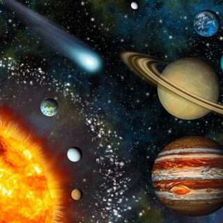 Universum, Realistic 3D Solar System Wallpaper Mural