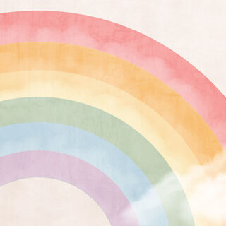 Kids Wallpaper With Colorful Pastel Rainbow