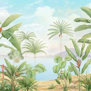 Tropical Tranquility Paradise Escape Wallpaper Mural