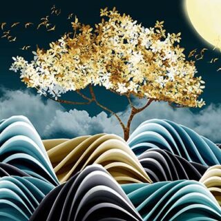 Mrig Trishna, Luxurious Abstract Art Wallpaper Mural