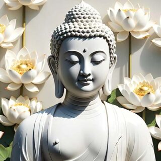 3D Buddha Anubhuti Wallpaper Mural