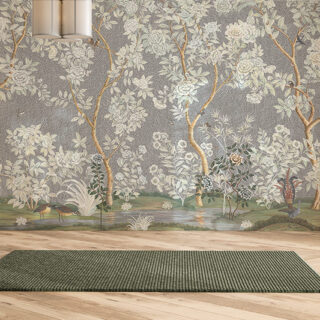 Rajat Bagbani, The Silver Garden Art Mural Wallpaper