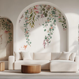 Soft Petals, Lush Leaf Falls Wallpaper Mural