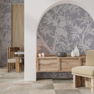 Charcoal, Smoky Branches Art Wallpaper Mural