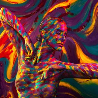 Body Art Portrait of A Beautiful Girl Wallpaper Mural