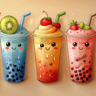 Cute Kawai Style Doodle Art Wallpaper Mural