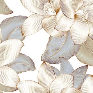 Elysium, Modern Luxurious Flowers Pattern Wallpaper Mural