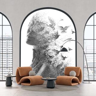 Paintography, Portrait Combined With Painting Wallpaper