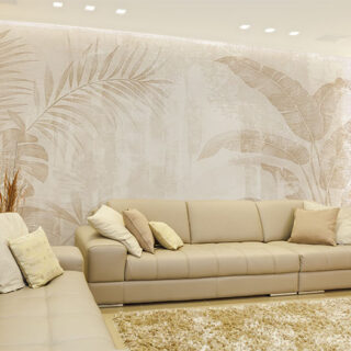 Soothing Nostalgic Tropical Art Wallpaper Mural