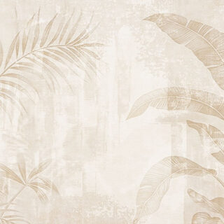 Soothing Nostalgic Tropical Art Wallpaper Mural