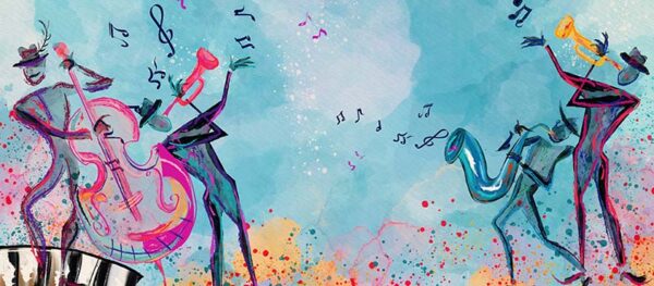 World of Music Watercolor Art Wallpaper Mural - Magicdecor®