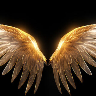 Luminous Ascend Angel Wings Wallpaper Mural