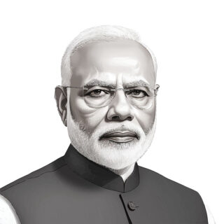 Narendra Modi Portrait Wallpaper for Wall