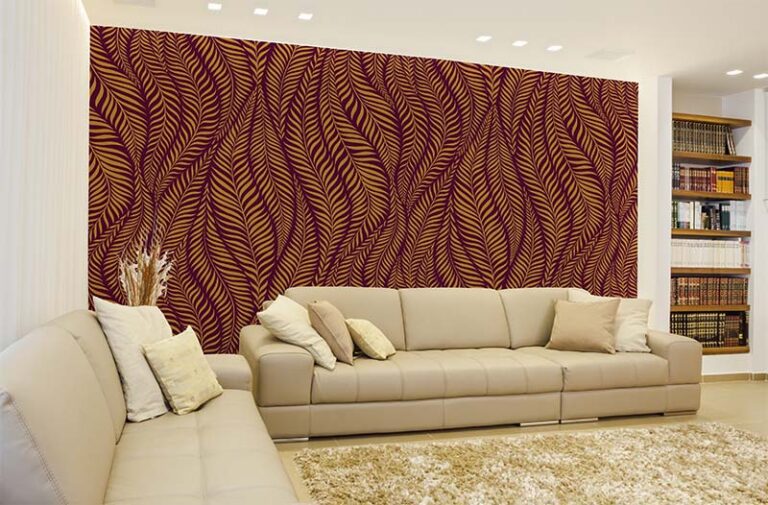 Modern Luxurious Palm Leaves Pattern Wallpaper Mural Magic Decor
