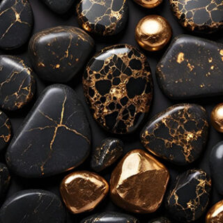 Black Gold Stone Texture Wallpaper Mural
