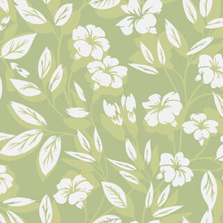 Aesthetic Pista Green Flowers Wallpaper Mural