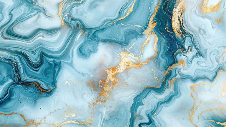 Blue and Gold Marble Wall Mural Wallpaper - Magicdecor®