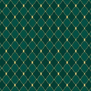 Premium Deep Emerald Green and Gold Pattern Wallpaper Mural