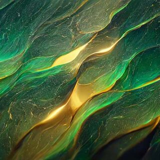 Vibrant Green and Gold Colors Abstract Wallpaper Design