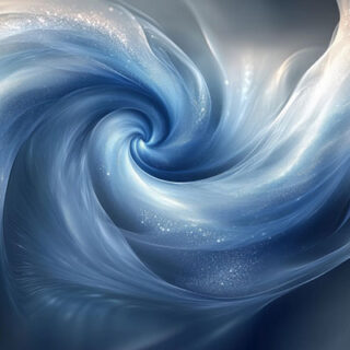 Helix, Midnight Blue Spiral Fractal Texture Wallpaper Mural