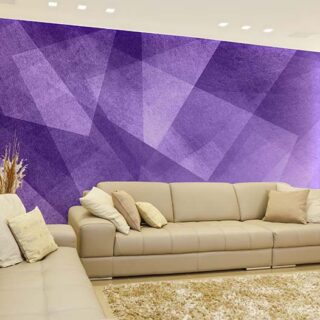 Modern Purple Abstract Shapes Wallpaper Mural