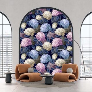 Beautiful Hydrangeas Flowers Wallpaper Mural