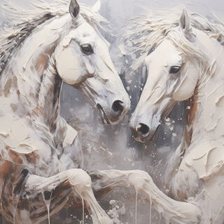 Majestic Brushstrokes Horse Painting Wallpaper Mural