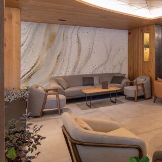 Minimalist Gray Marble With Gold Texture Wallpaper Mural